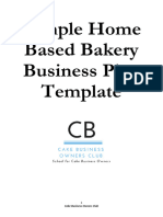 Sample Home Based Bakery Business Plan Template
