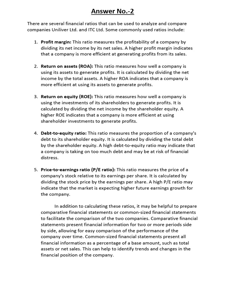 Analysis Of Financial Statement Involves Mcq