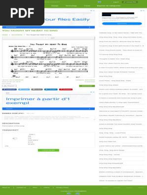 You Taught My Heart to Sing - [PDF Document]