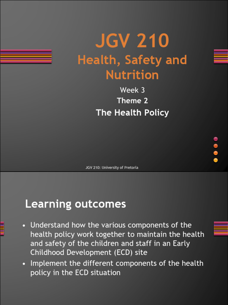 ECD Health and Safety Policy Overview | PDF | Diaper | Toys