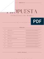 Presentación Propuesta Estrategia de Marca Minimalista Elegante Fondo Rosa Pastel