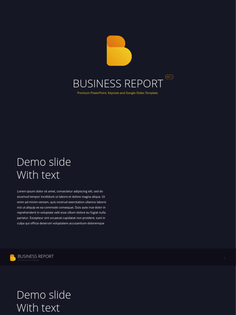 (Recommended) Business Report v1 Animation 16-9 | PDF