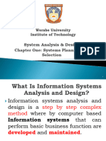 System Analysis & Design: Chapter One: Systems Planning and Selection