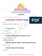 Chap 01 ELECTRIC CHARGES AND FEILD (Formula Sheet) - Ktpxzgfabezoaahscsvz