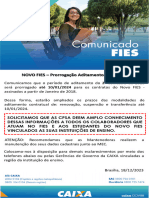 18 - 12 - 23 Comunicado Novo FIES Prorrogacao Aditamento 2 - 2023