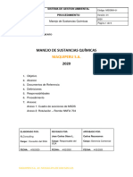 Procedimiento para El Manejo de Sustancias Químicas