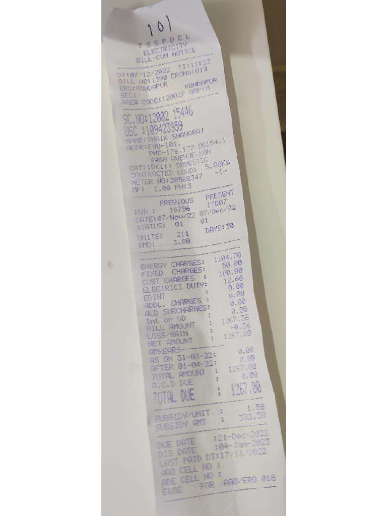12dec Bill | PDF