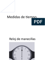 Unidades de Medida de Tiempo Reloj