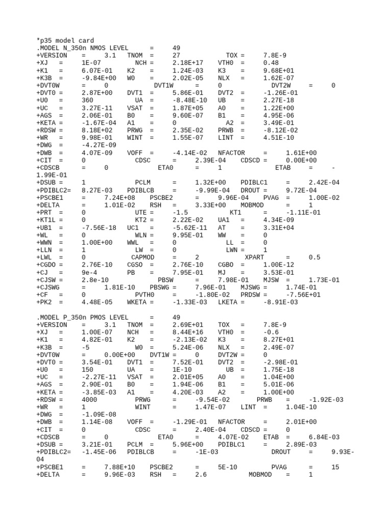 Bsim3 350 | PDF