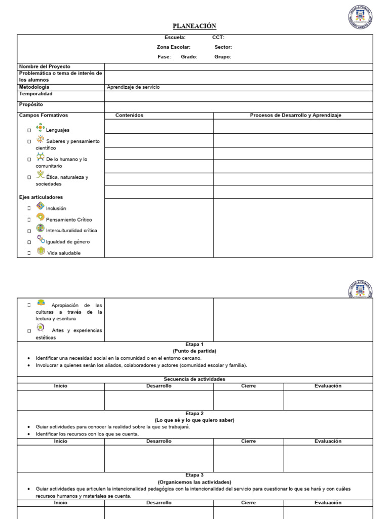 Formato de Planeación Proyecto AS | PDF