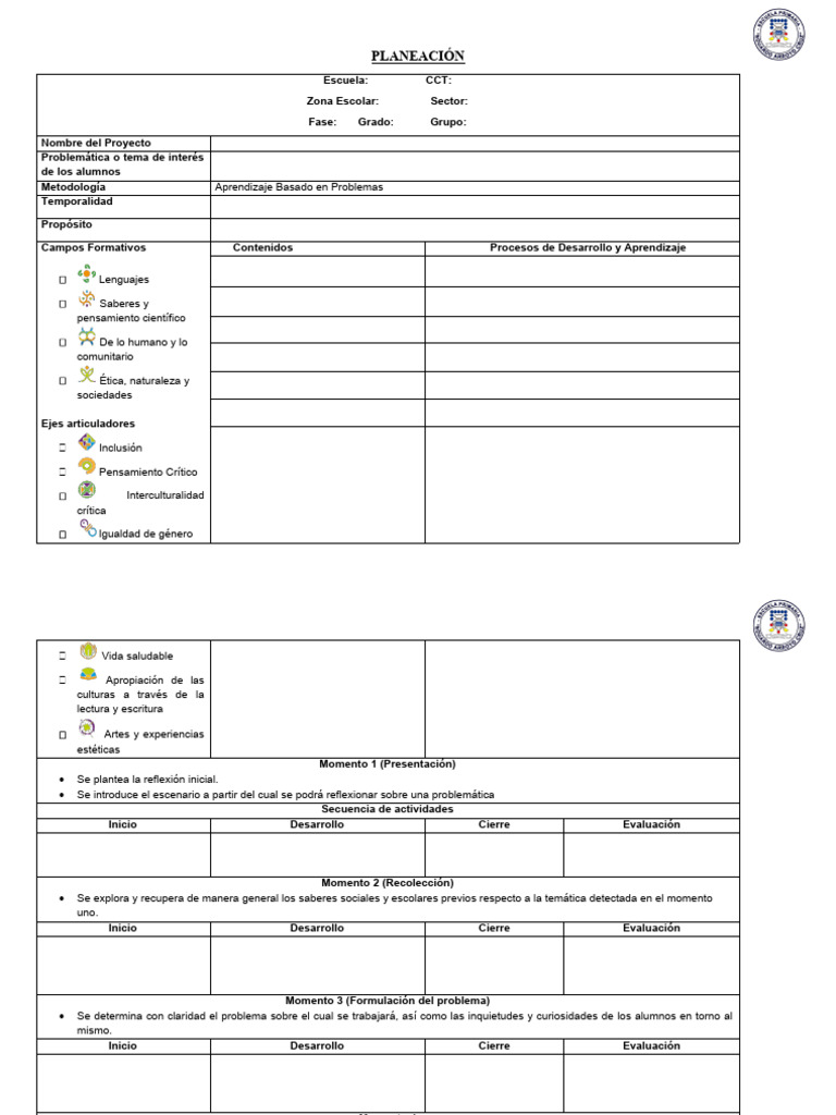 Formato de Planeación Proyecto ABP | PDF