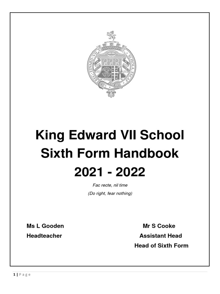Kes 6th form handbook 2021 2022 download free pdf massive open