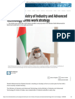 UAE's New Ministry of Industry and Advanced Technology Forms Work Strategy - Aug 2020