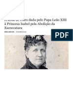 A Rosa de Ouro Dada Pelo Papa Leão XIII À Princesa Isabel Pela Abolição Da Escra
