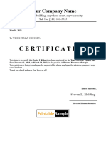 Employment Certificate Template 15