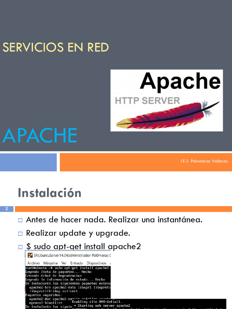 Guía de Instalación y Configuración de Apache | PDF | Servidor HTTP ...