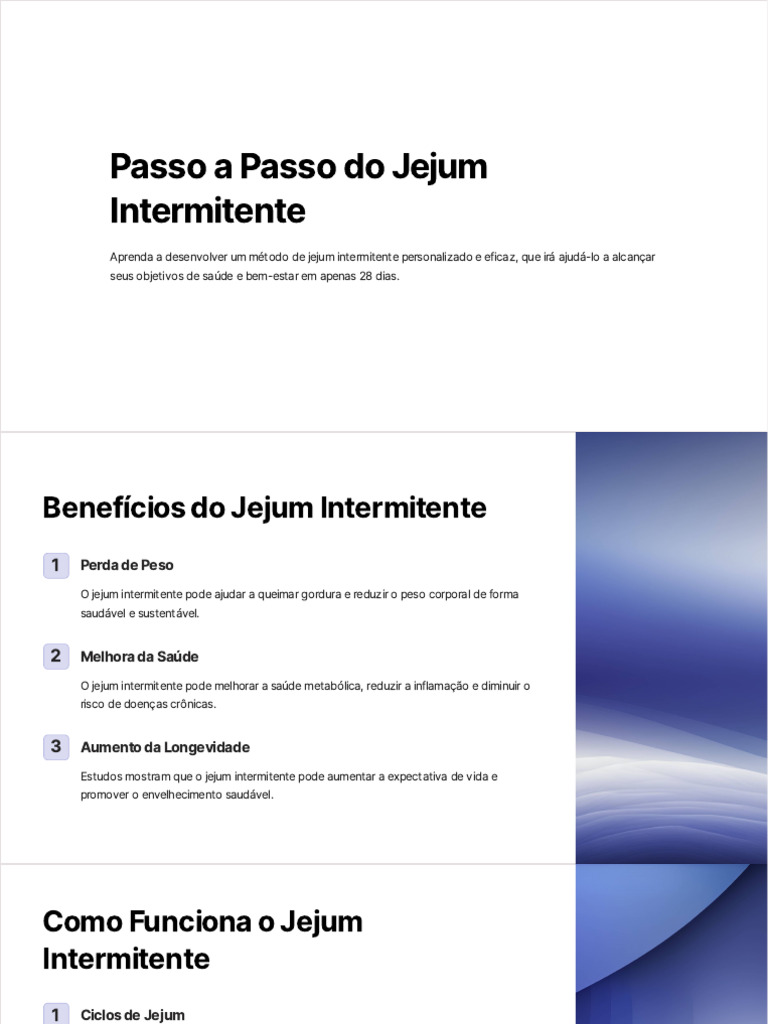 Passo A Passo Do Jejum Intermitente | PDF | Jejum | Corpo humano