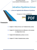 CH1 Administration Systéme LINUX Cours ISI