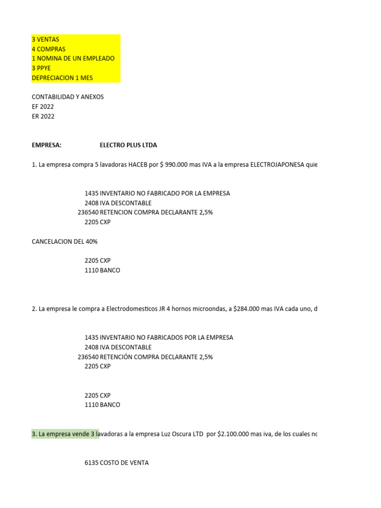 Registro Contable de Ventas y Compras | PDF | Contabilidad | Depreciación