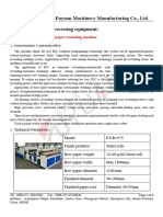 Specifications of FY-R1575 Toilet Tissue Paper Rolls Semi Automatic Production Line