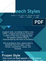 8 Speech Styles