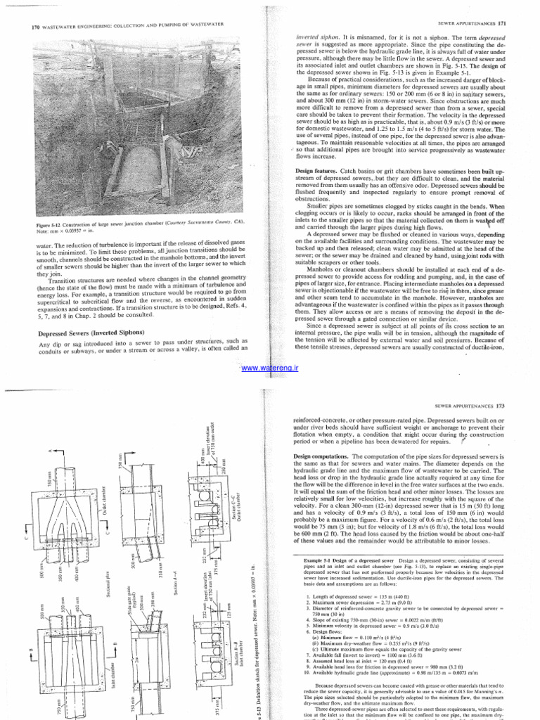Design Considerations for Depressed Sewers | PDF | Sanitary Sewer ...
