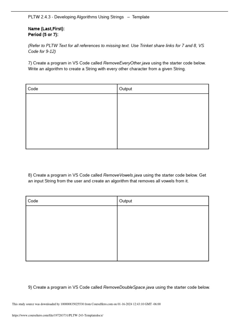 Pltw 2 4 3 template pdf