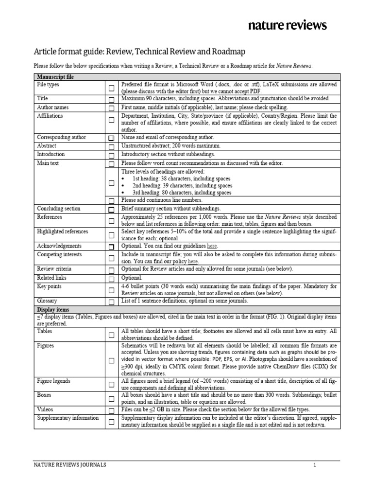 Review Guidelines Nature Environment Journal PDF Computing Computer File