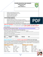 GUIA 10 - SEMANA18. LENGUAJE - 2ºperiodo - Grado PRIMERO DE PRIMARIA