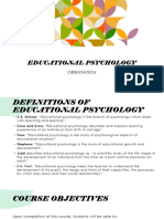 Edu Psy - W1 - Orientation