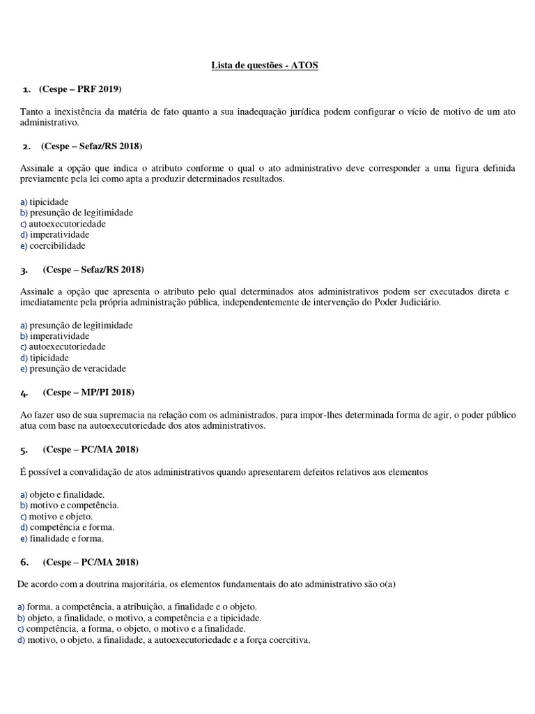 Atividade - ATOS | PDF