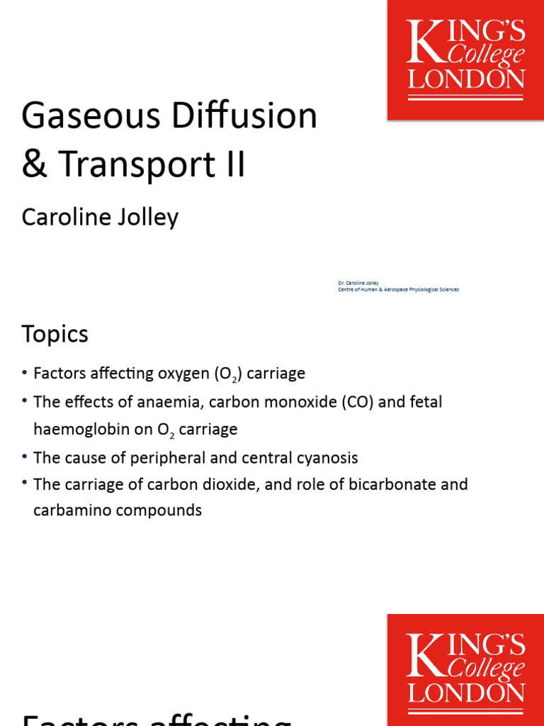 Oxygen and Carbon Dioxide Transport in Blood | PDF | Hemoglobin | Blood