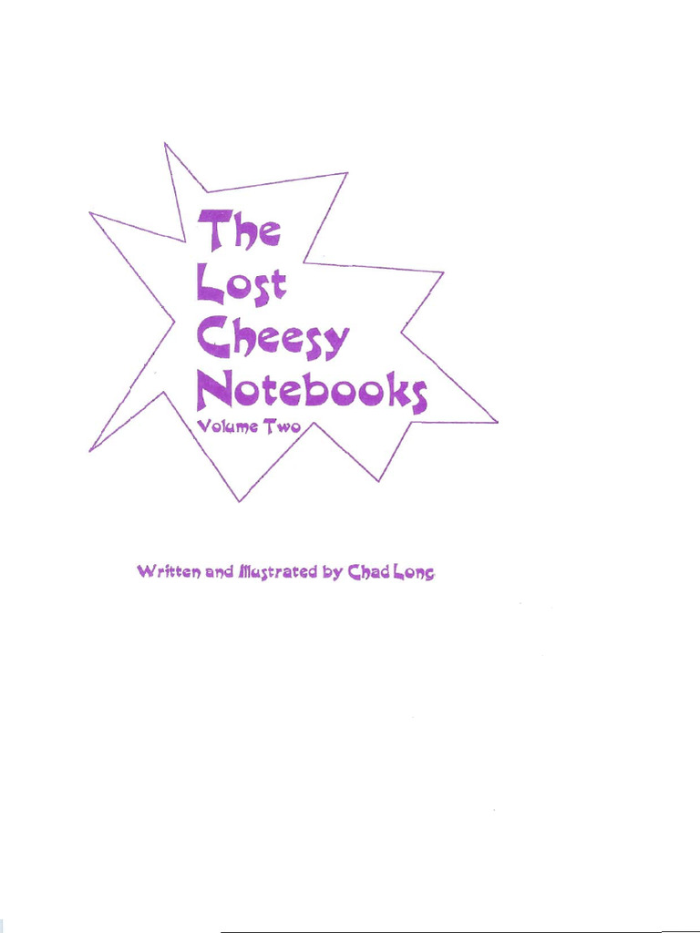 Chad Long The Lost Cheesy Notebooks Volume 2 | PDF