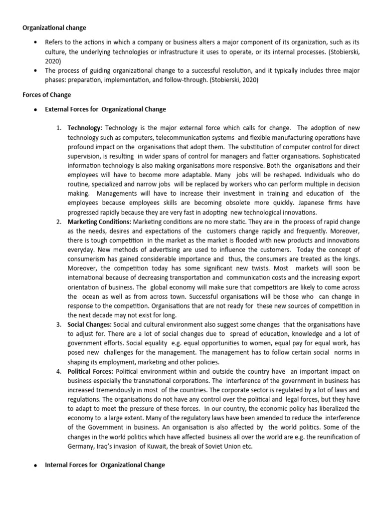 Understanding Organizational Change Factors | PDF | Organization ...