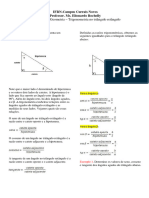 Trigonometria Triangulo Retangulo Lista