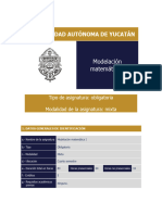 Programa - Modelación Matemática I