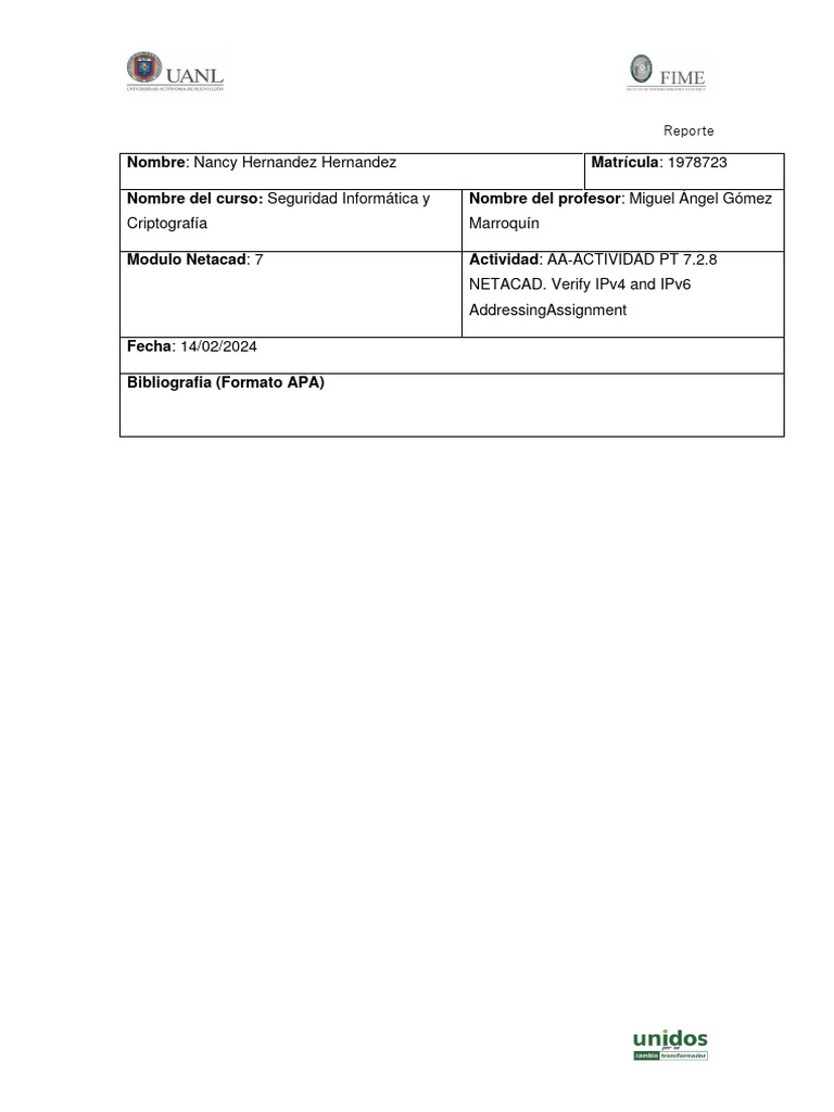 Aa actividad pt 7 2 8 netacad verify ipv4 and ipv6