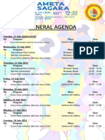 General Agenda Amrta Sagara