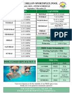 Pool and Fitness Schedule Fall 2023 - Updated 11-28-2023