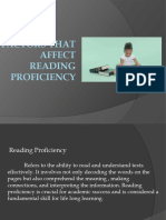 Factors That Affect Reading Proficiency
