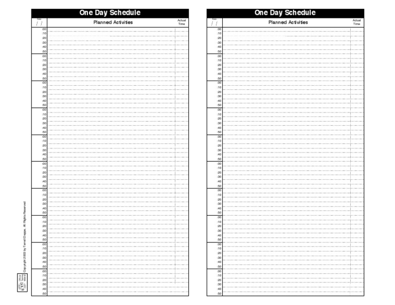 One Day Schedule | PDF | Property Law | Social Information Processing