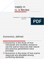 Review of Basic Concepts in Economics