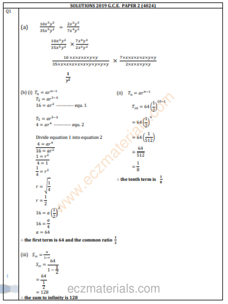 2019 P2 Gce | PDF