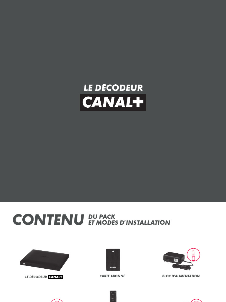 Installation Décodeur Canal+ G9 4K | PDF | Télévision par câble | HDMI