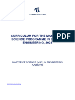 Curriculum For The Master of Science Programme in Energy Engineering 2023