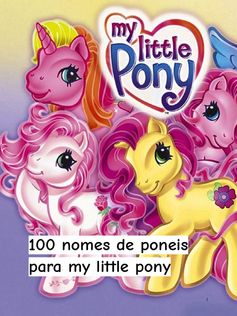 100 Nomes de Poneis para My Little Pony | PDF