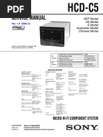 Sony cmt-c5 hcd-c5 Service Manual