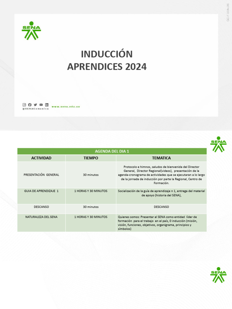 Induccion Aprendices 2024 Pdf Desarrollo Profesional