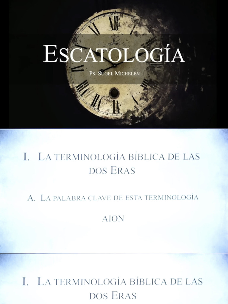 Escatología Amilenialismo Ps Sugel Michelén Pdf