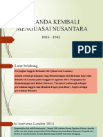 Belanda Kembali Menguasai Nusantara 1816